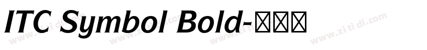 ITC Symbol Bold字体转换